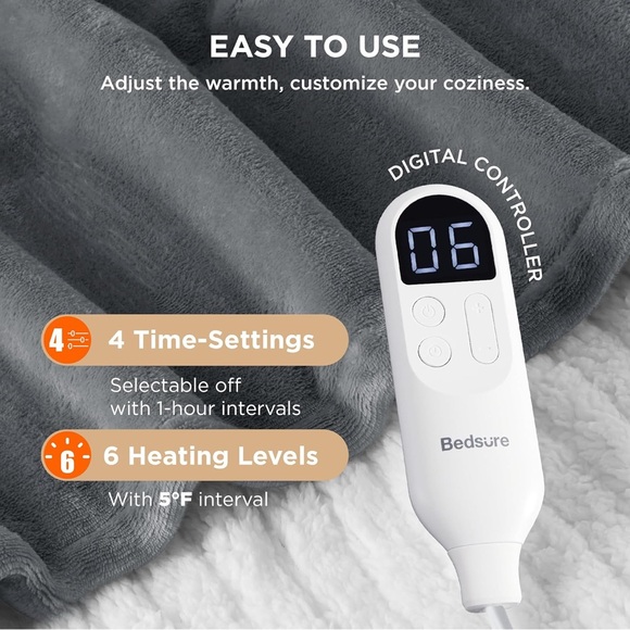 Heated Blanket Electric Throw - Picture 3 of 5